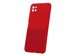 Matný Card Cover kryt na Samsung Galaxy A22 5G - červený
