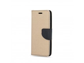 PU kožené pouzdro na Samsung Galaxy A40 - zlato-černé