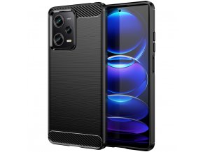 Ohebný carbon kryt na Xiaomi Redmi Note 12 Pro / Poco X5 Pro - černý