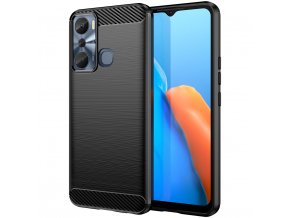 Ohebný carbon kryt na Infinix Hot 20i - černý