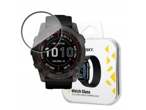 Wozinsky hybridní 3D sklo na displej hodinek Garmin Fenix 7X - černé