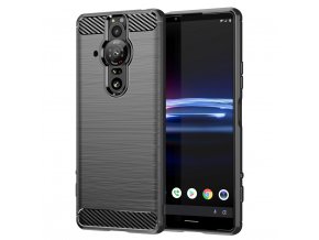 Ohebný carbon kryt na Sony Xperia Pro-I - černý