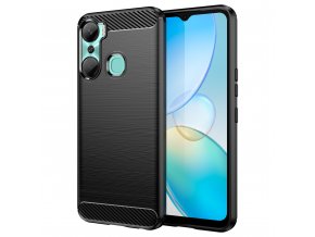 Ohebný carbon kryt na Infinix Hot 12 Pro - černý