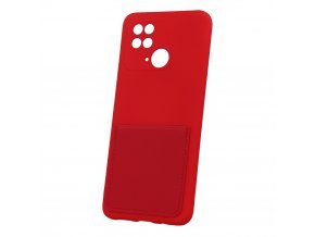 Matný Card Cover kryt na Xiaomi Redmi 10C – červený