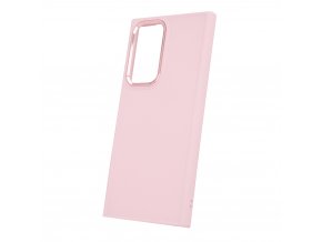 Saténový kryt na Samsung Galaxy S22 Ultra – růžový
