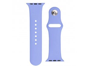 Silikonový řemínek s knoflíkovou sponou APS pro Apple Watch 8 / 7 / 6 / 5 / 4 / 3 / 2 / SE (41/40/38mm) – modrofialový