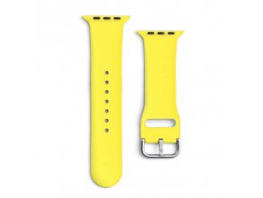 Univerzální silikonový řemínek APS pro Apple Watch 8 / 7 / 6 / 5 / 4 / 3 / 2 / SE (41/40/38mm) – žlutý