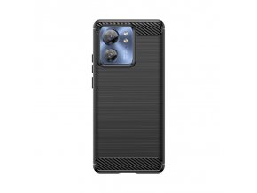 Ohebný carbon kryt na Motorola Edge 40 - černý