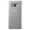 Originální pouzdro Samsung Clear View na Galaxy S8 stříbrné zadek