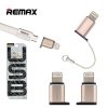 adapter micro usb lightning remax gold