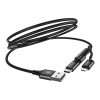 eng pl Baseus Excellent Three in one Cable USB For Micro Lightning Type C 2A 1 2M Black 40785 3