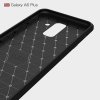 Matný carbon styl kryt na Samsung Galaxy A6 plus černý vnitřek
