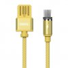 eng pl Remax Gravity RC 095m Magnetic USB micro USB Cable with LED Light 1M 2 1A gold 38708 1