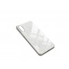 Skleněný luxusní Marble kryt na iPhone XS / iPhone X - bílý