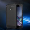 Carbon Case Flexible Cover TPU Case for Motorola Moto G5S black 6