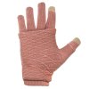 eng pl Touchscreen Winter Gloves 2in1 Striped and Fingerless Gloves Wrist Warmers pink 27078 8