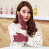 eng pl Touchscreen Winter Gloves 2in1 Striped and Fingerless Gloves Wrist Warmers wine red 27080 5