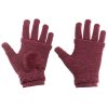 eng pl Touchscreen Winter Gloves 2in1 Striped and Fingerless Gloves Wrist Warmers wine red 27080 6