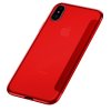 eng pl Baseus Touchable Case Gel TPU Flip Cover Gel with Tempered Glass Front Panel for iPhone XS Max red WIAPIPH65 TS09 48955 1