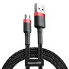 eng pl Baseus Cafule Cable Durable Nylon Braided Wire USB micro USB QC3 0 2 4A 1M black red CAMKLF B91 46788 1