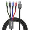 eng pl Baseus Lightning 2x USB Type C micro USB nylon braided cable 3 5A 1 2m black CA1T4 B01 51044 8