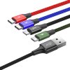 eng pl Baseus Lightning 2x USB Type C micro USB nylon braided cable 3 5A 1 2m black CA1T4 B01 51044 9