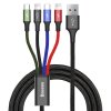 eng pl Baseus 2x Lightning USB Type C micro USB nylon braided cable 3 5A 1 2m black CA1T4 A01 51043 8 (1)