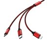eng pl Remax Agile 3in1 RC 131th Nylon Braided USB micro USB Lightning USB C Cable 2 8A 1m red PD B31th red 54766 4