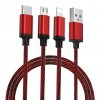 eng pl Remax Agile 3in1 RC 131th Nylon Braided USB micro USB Lightning USB C Cable 2 8A 1m red PD B31th red 54766 5