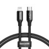 eng pl Baseus Yiven USB C Lightning Cable with Material Braid 2A 1M black CATLYW C01 48990 1