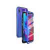 Magnetický oboustranný kryt s tvrzeným sklem na Huawei Mate 20 Pro - modrý