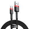 eng pl Baseus Cafule Cable Durable Nylon Braided Wire USB USB C QC3 0 2A 3M black red CATKLF U91 51809 1