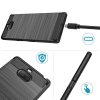 eng pl Carbon Case Flexible Cover TPU Case for Sony Xperia XA3 blue 50251 5