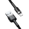 eng pl Baseus Cafule Cable Durable Nylon Braided Wire USB Lightning QC3 0 2 4A 0 5M black grey CALKLF AG1 46802 5