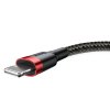 eng pl Baseus Cafule Cable Durable Nylon Braided Wire USB Lightning QC3 0 2 4A 0 5M black red CALKLF A19 46803 2