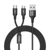 eng pl Baseus Rapid 2in1 cable USB Type C micro USB Cable with Nylon Braid 3A 1 2m black CAMT ASU01 51049 2