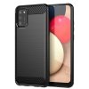 eng pl Carbon Case Flexible Cover TPU Case for Samsung Galaxy A02s black 67176 8