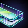 Magnetický oboustranný kryt s tvrzeným sklem na Samsung Galaxy A12 / A12 5G - zelený