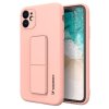 eng pl Wozinsky Kickstand Case flexible silicone cover with a stand iPhone 11 pink 69448 1