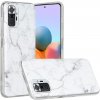 Silikonový Mramorový kryt na Xiaomi Redmi Note 10 Pro - bílý