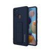 eng pl Wozinsky Kickstand Case flexible silicone cover with a stand Samsung Galaxy A21S dark blue 79997 1