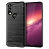 eng pl Carbon Case Flexible Cover TPU Case for Motorola One Vision black 52073 1