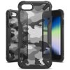 eng pl Ringke Fusion X Design case armored cover with frame for iPhone SE 2022 SE 2020 iPhone 8 iPhone 7 Black Camo Black FX612E73 91839 2