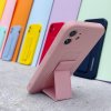 Multifunkční silikonový kryt na Samsung Galaxy S21 Ultra 5G - růžový