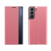 Pouzdro Sleep Flip S-View Cover na Samsung Galaxy S22 Plus - růžové