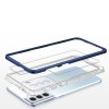 Akrylový Clear 3v1 obal na Samsung Galaxy S21 FE - modrý