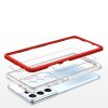 Akrylový Clear 3v1 obal na Samsung Galaxy S22 Ultra - červený