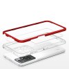 Akrylový Clear 3v1 obal na Xiaomi Redmi 10 - červený
