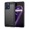 Ohebný carbon kryt na Realme 9 Pro Plus - černý