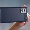 Ohebný carbon kryt na Motorola Moto G82 5G / Moto G52 - černý